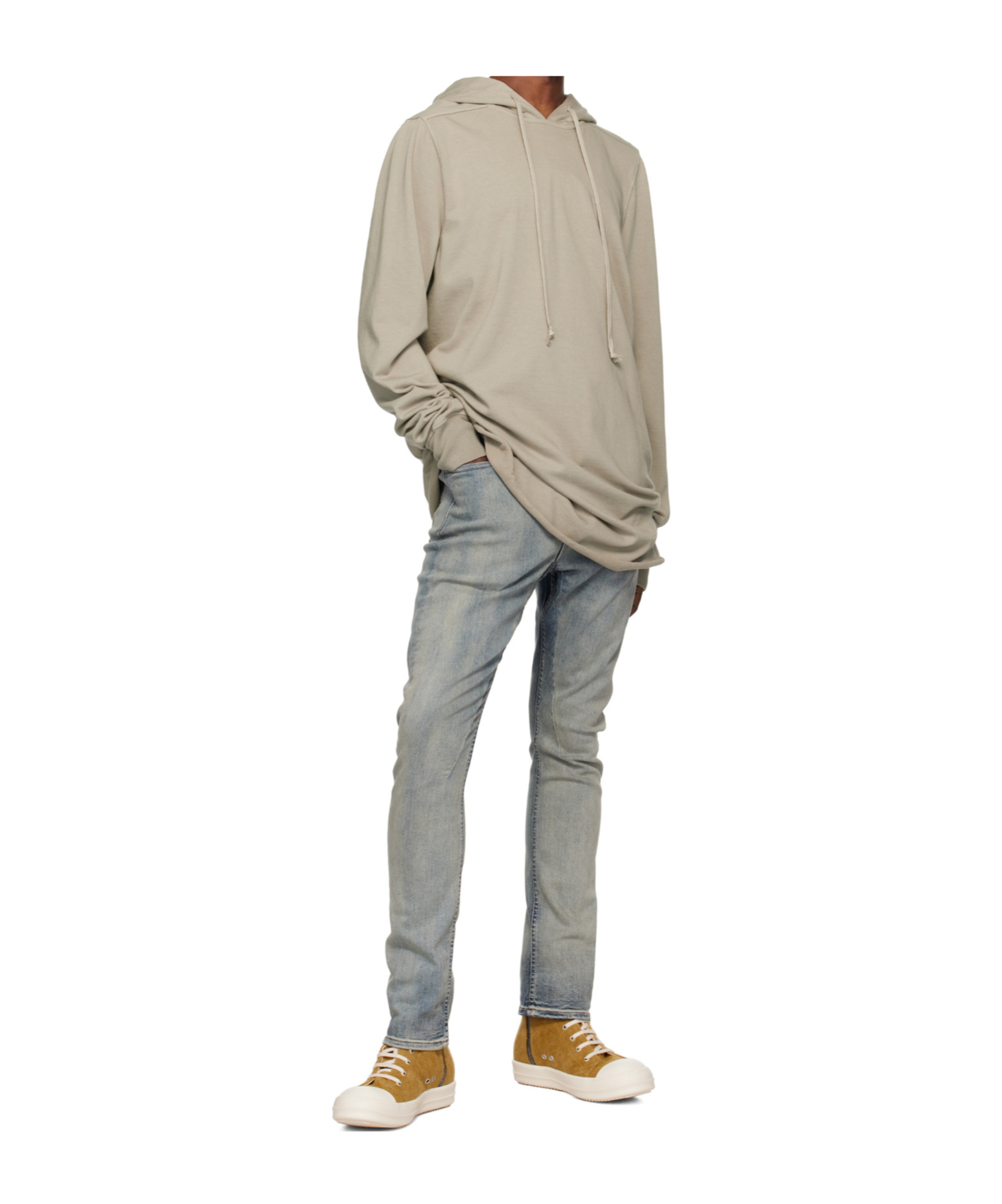 Rick Owens Drkshdw Long-sleeved Sweater In Nude