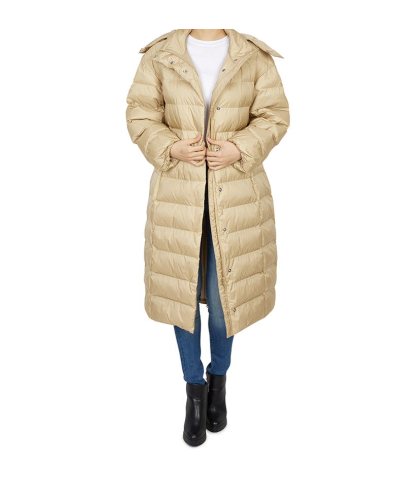 Max Mara Long-sleeved Cotton-padded Jacket In Neutral