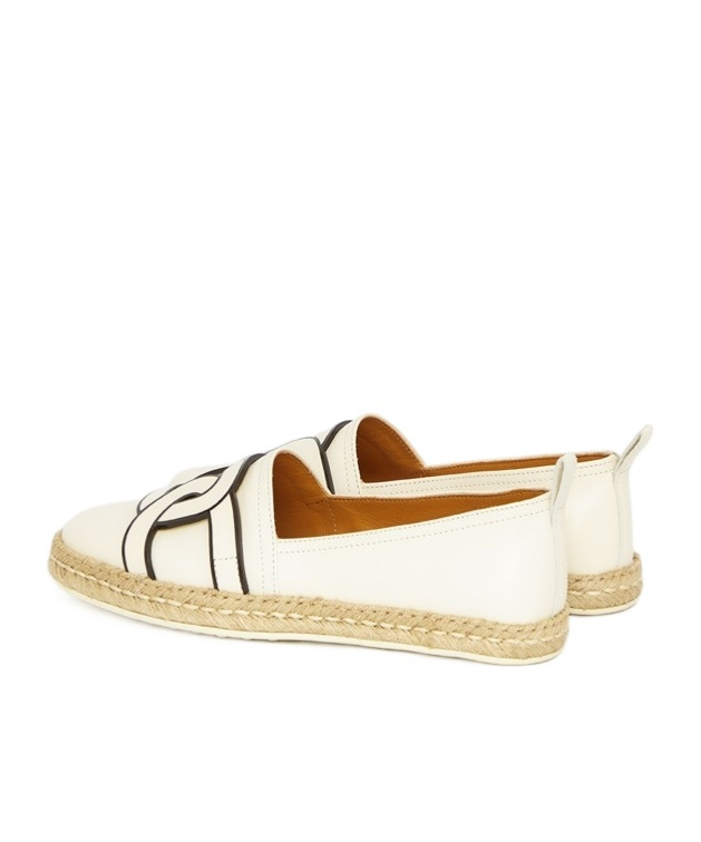 Tod's Chain-link-print Espadrilles In White