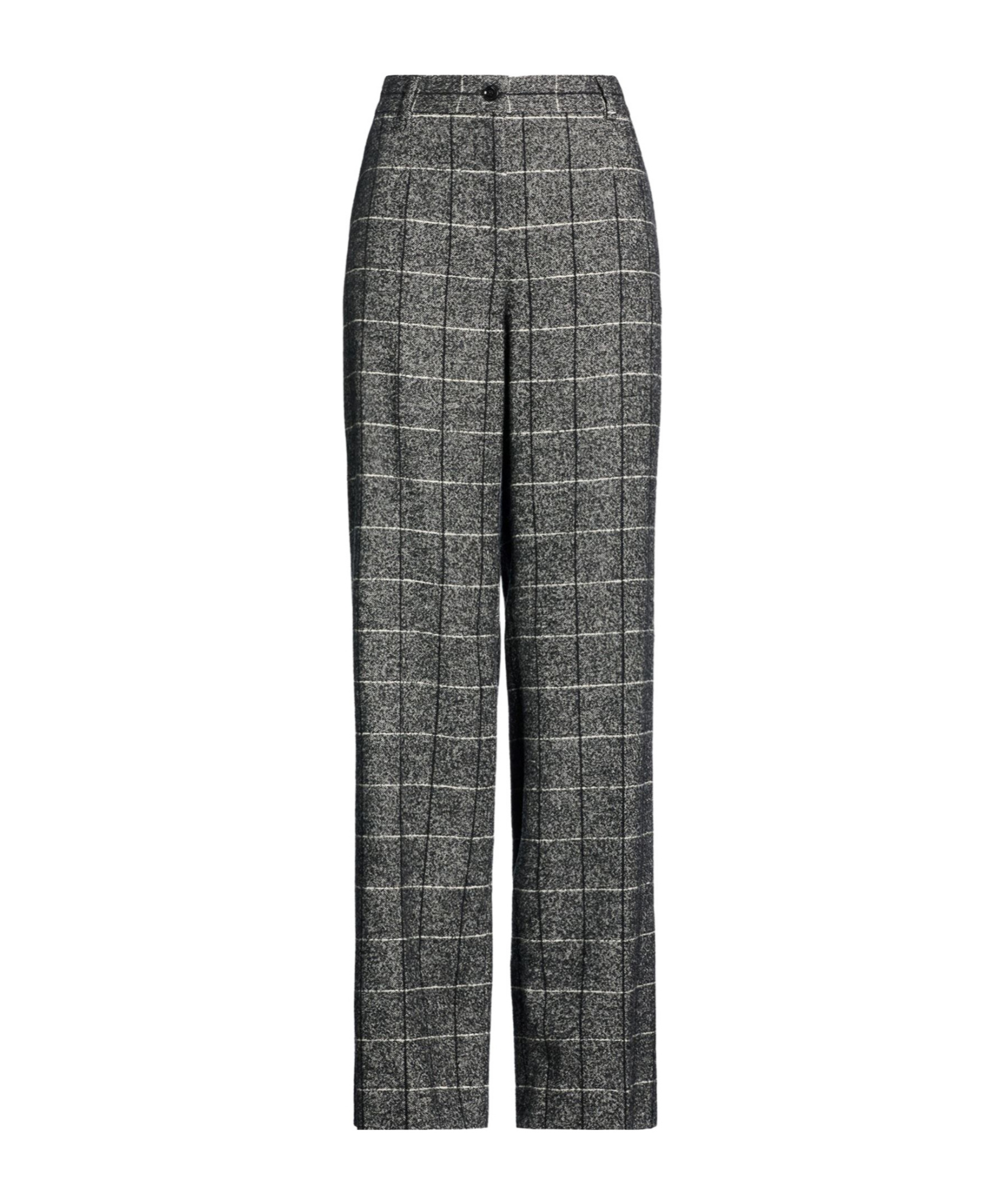 Dolce & Gabbana Plaid Wide-leg Pants In Black