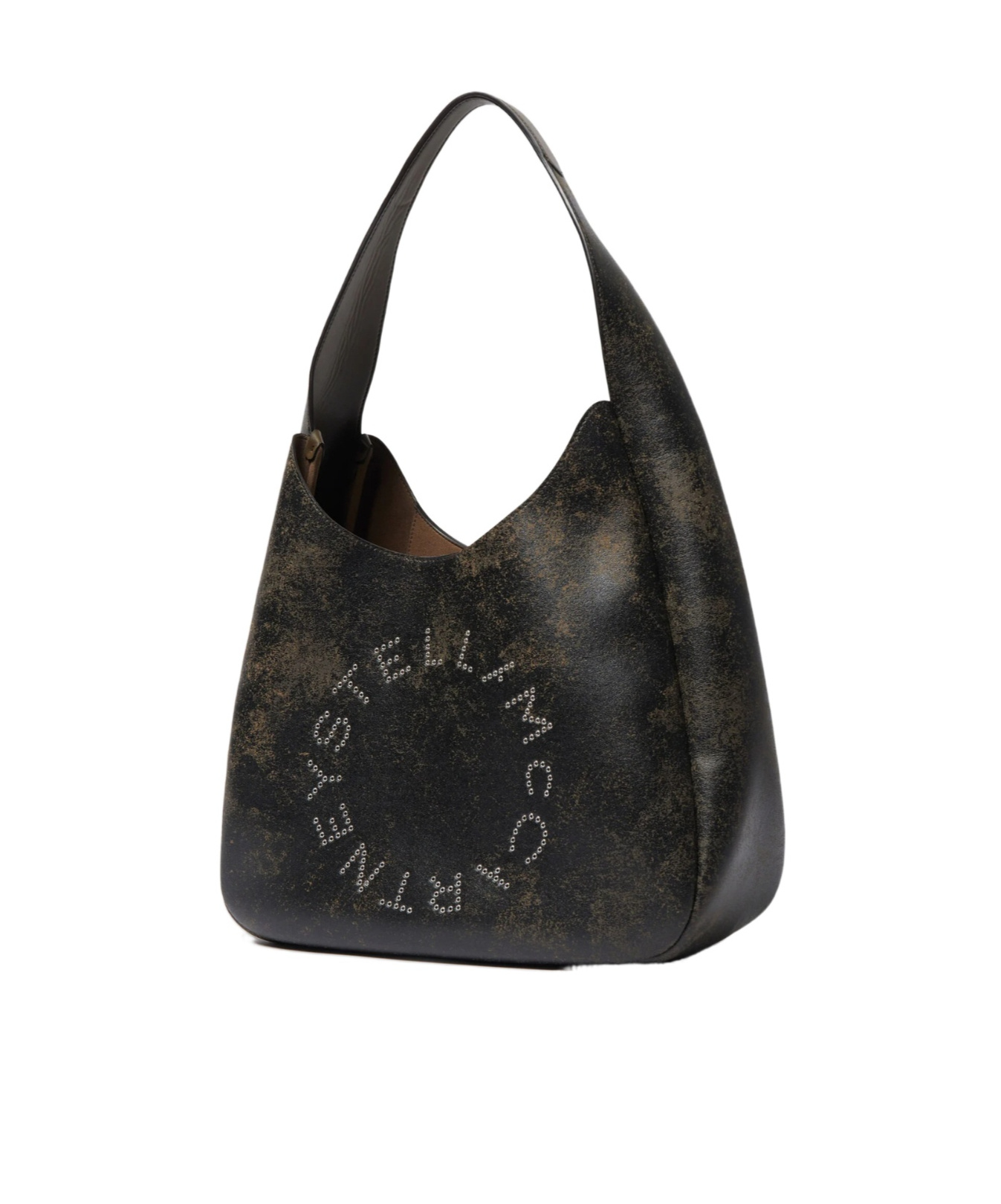 Stella Mccartney Logo Slouchy Aged Large Hobo Bag