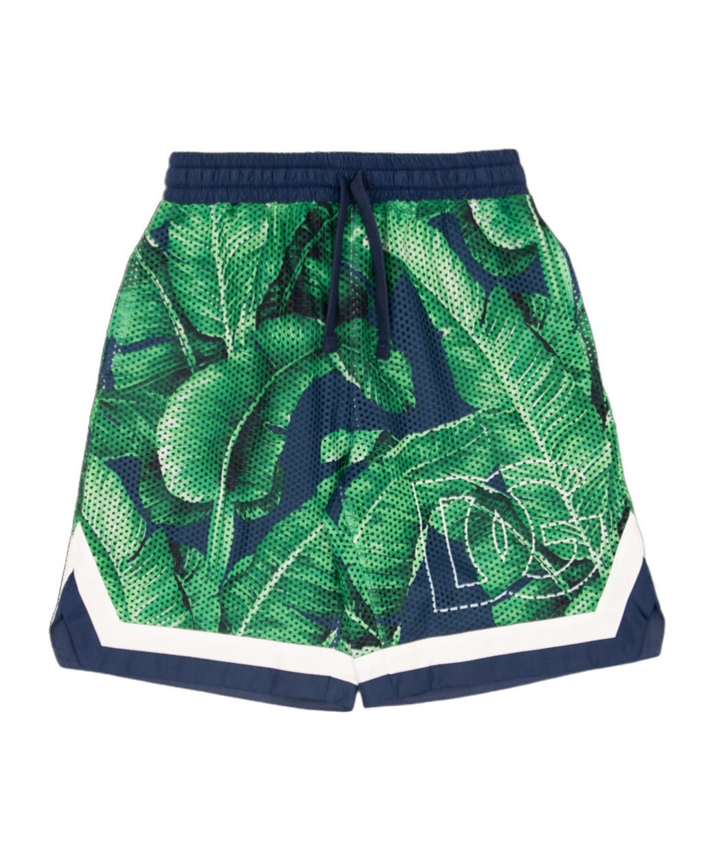 Dolce & Gabbana Banana Leaf-print Cotton Bermuda Shorts In Green