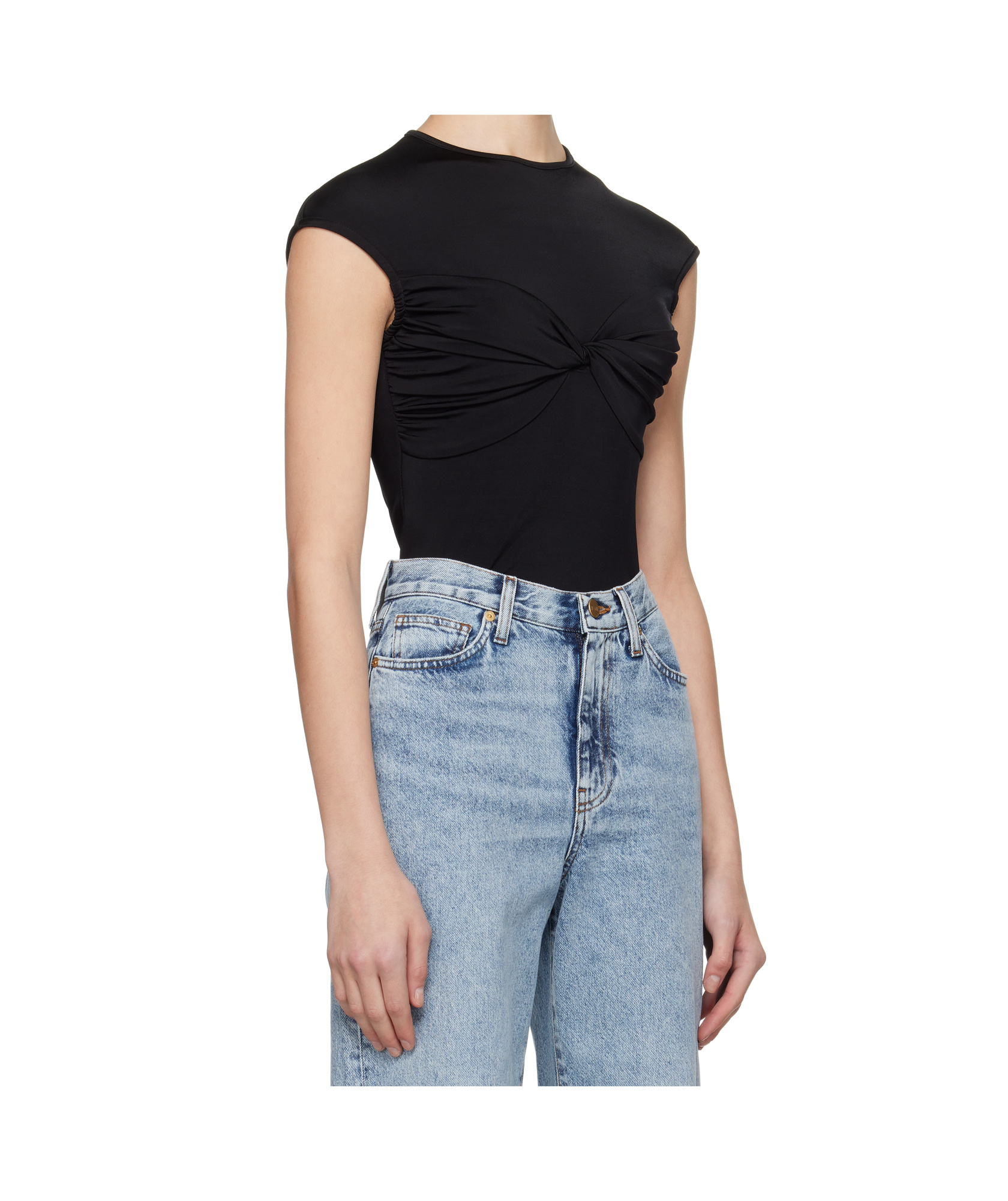 Tove Pleated T-shirt In Black