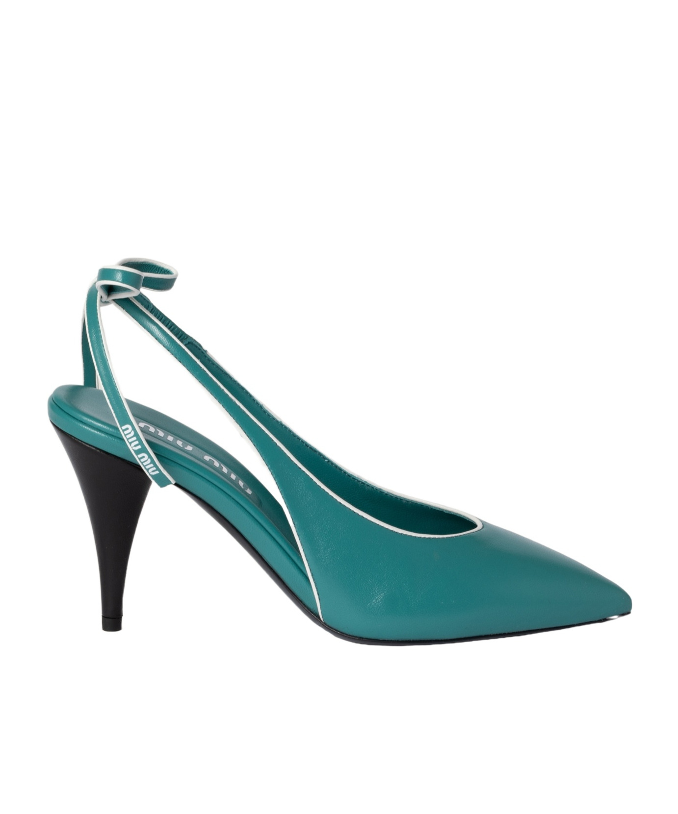 Shop Miu Miu Nappa Leather Slingback Pumps