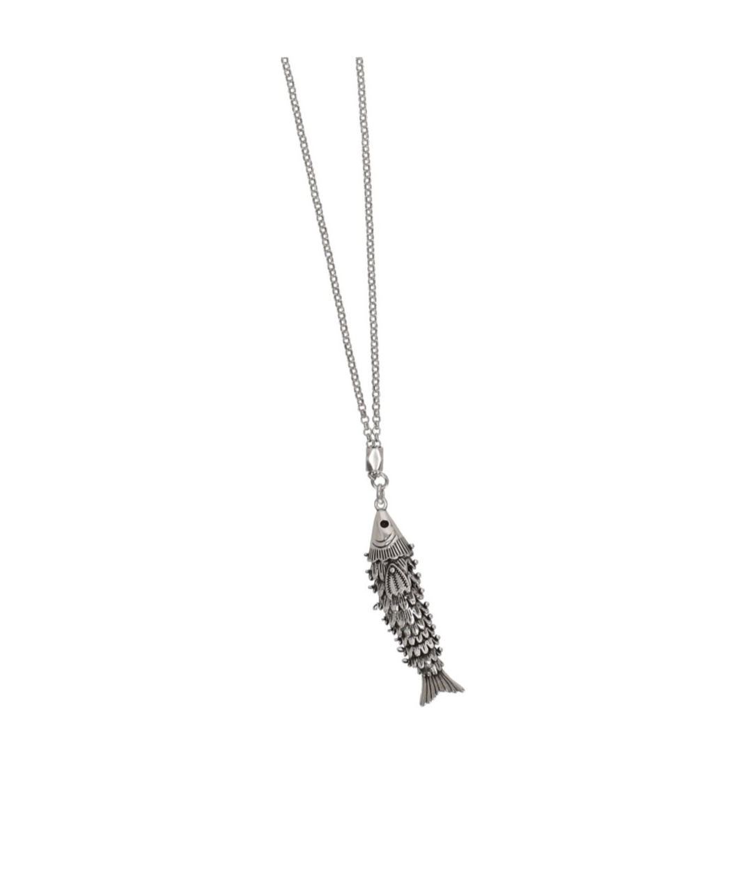 Isabel Marant River Fish Pendant Necklace In Gray