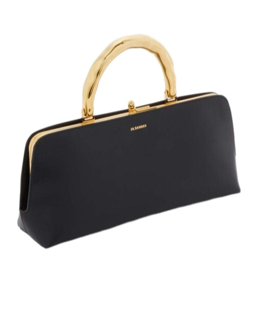 Jil Sander Goji Mini Leather Handbag In Black