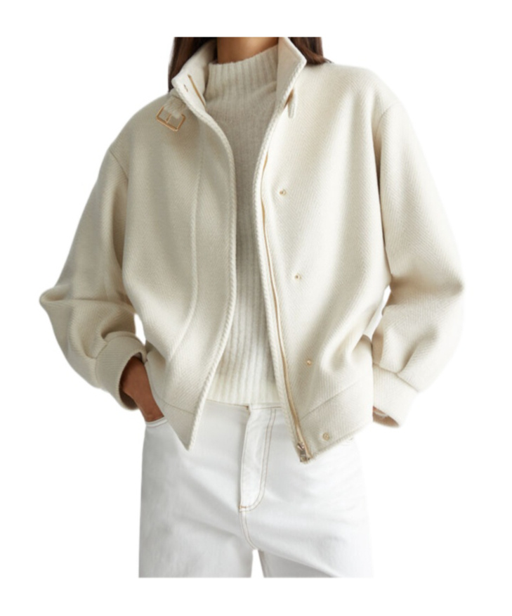 Liu •jo Long-sleeved Casual Jacket In Nude