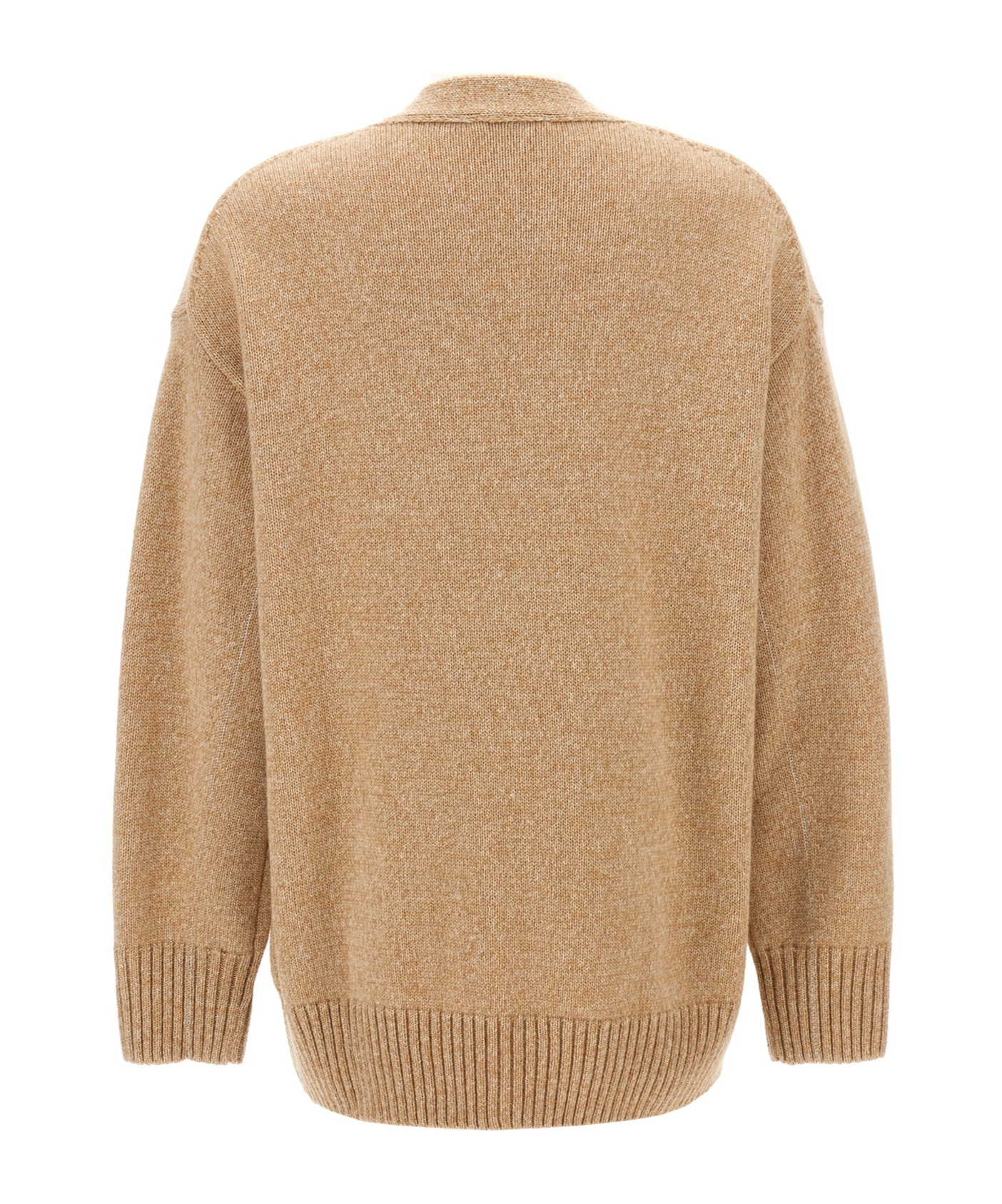 Shop Rabanne Buttoned Cardigan In Nude