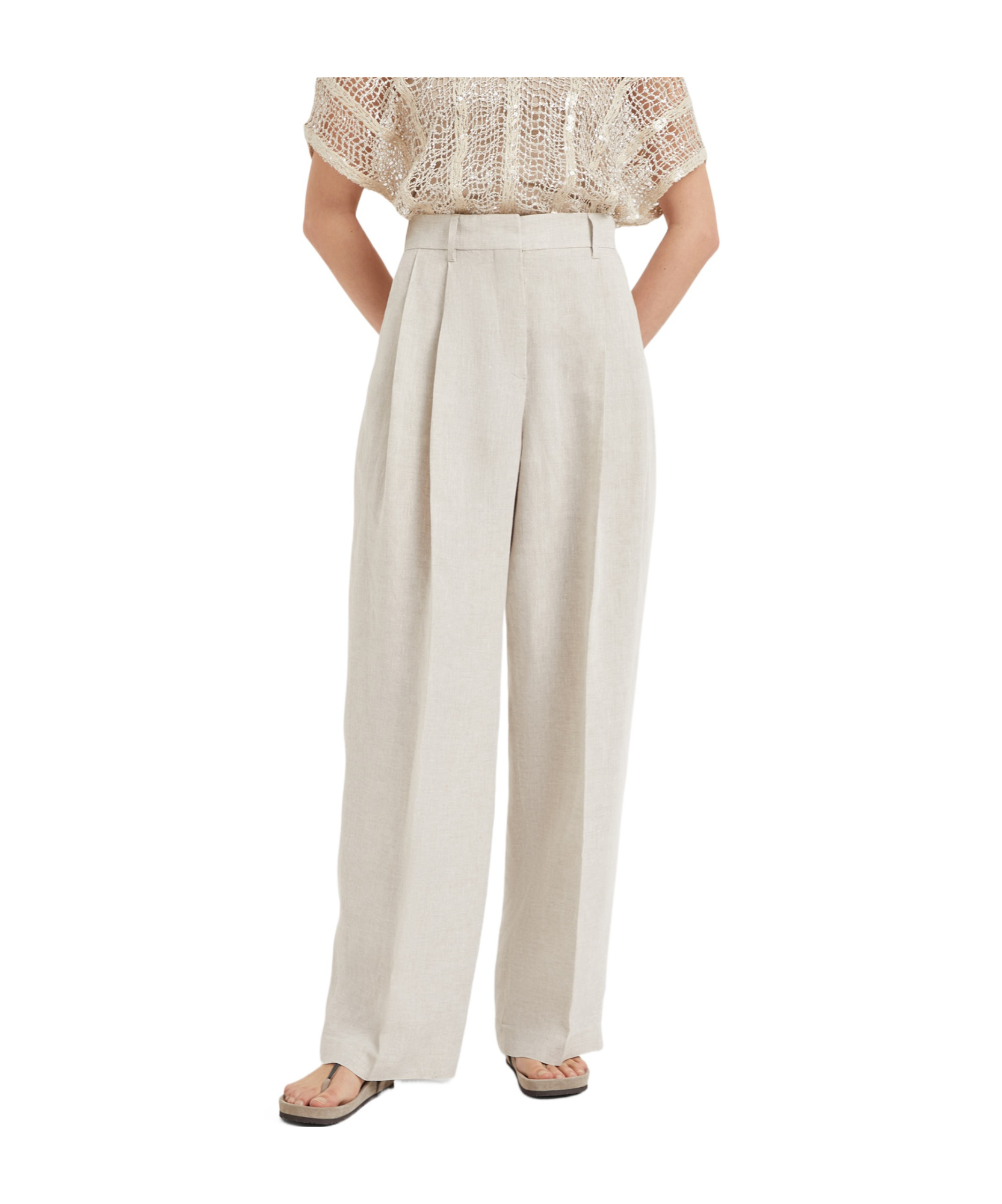 Shop Brunello Cucinelli Straight-leg Trousers In White