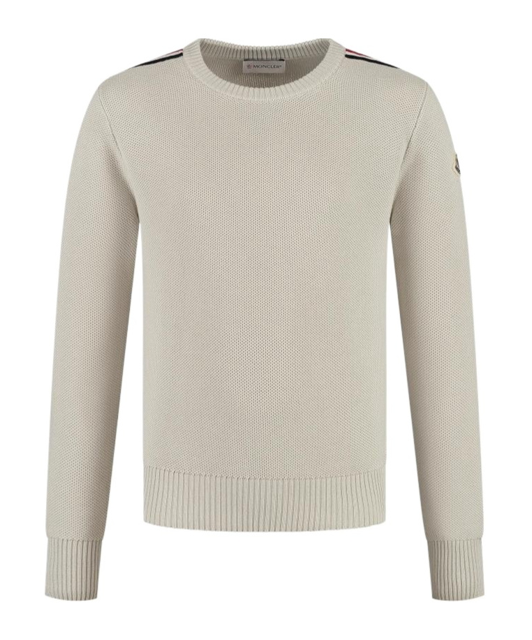 Moncler Enfant Logo-patch Crewneck Jumper In Multi