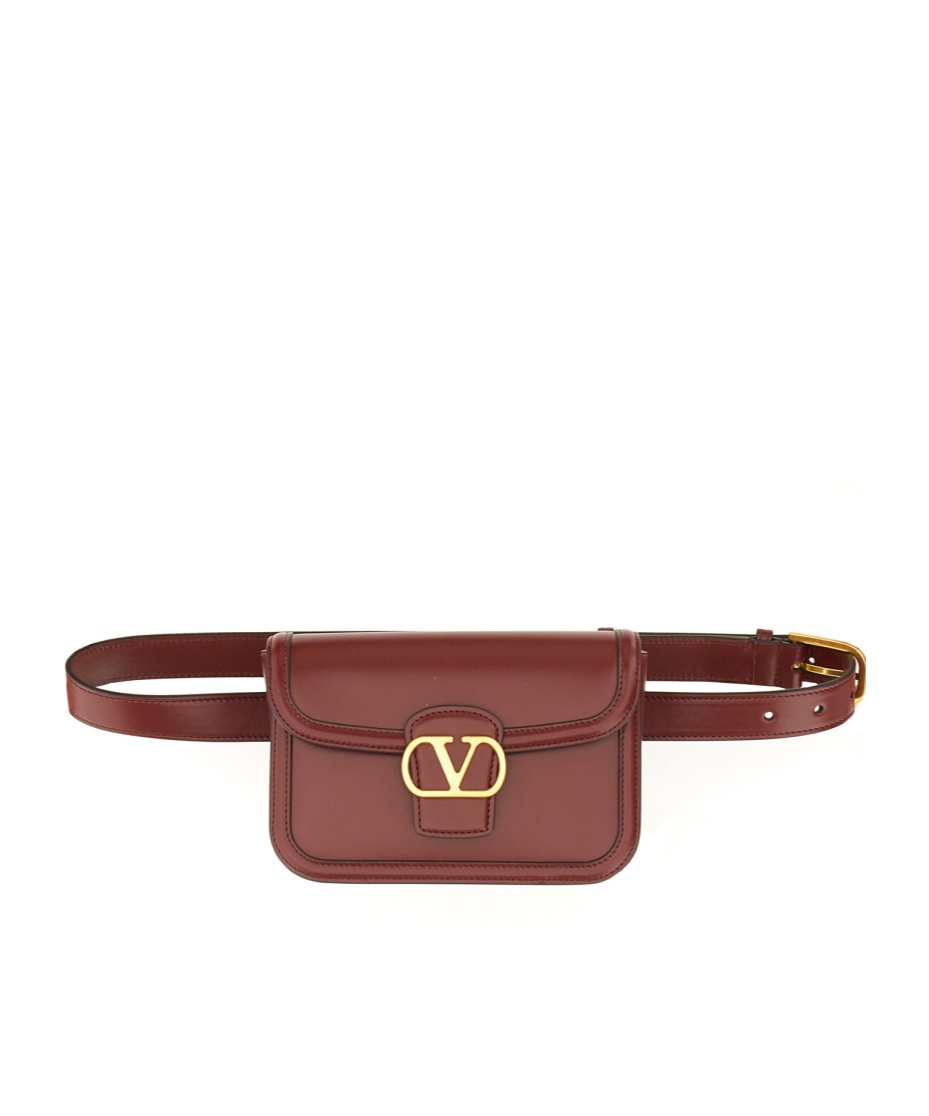 Valentino Garavani Vlogo Mini Bag In Burgundy