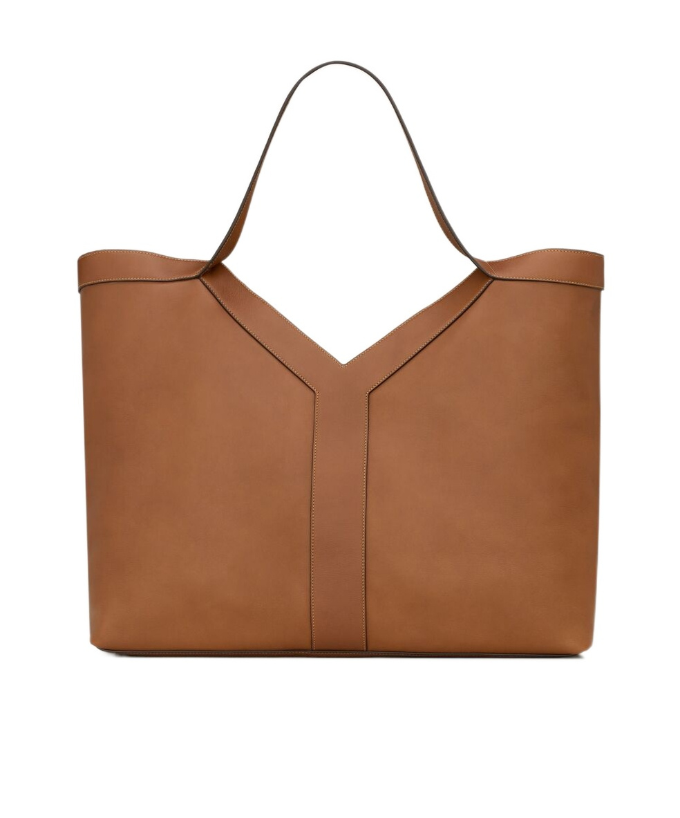 Saint Laurent Y Tote In Leather In Brown