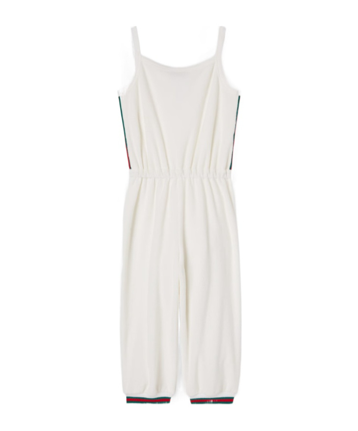 Gucci Terry Cloth Jumpsuit In White