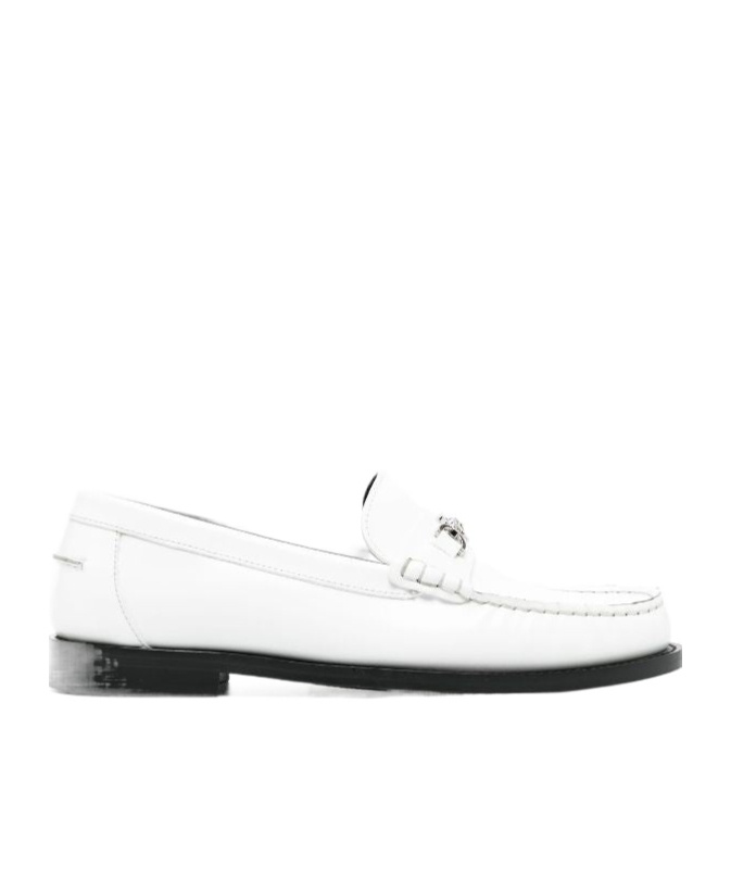 Versace Medusa '95 Leather Loafers In White
