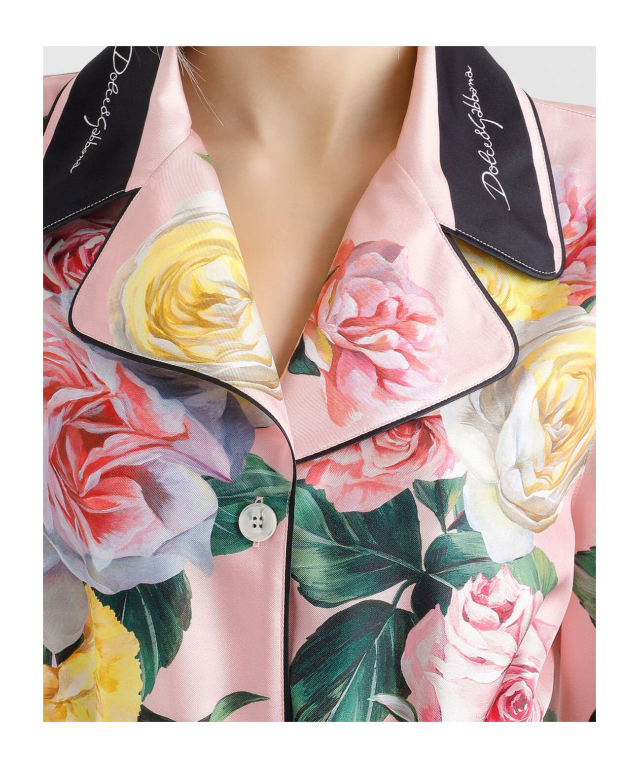 Shop Dolce & Gabbana Floral-print Shirt In Pink