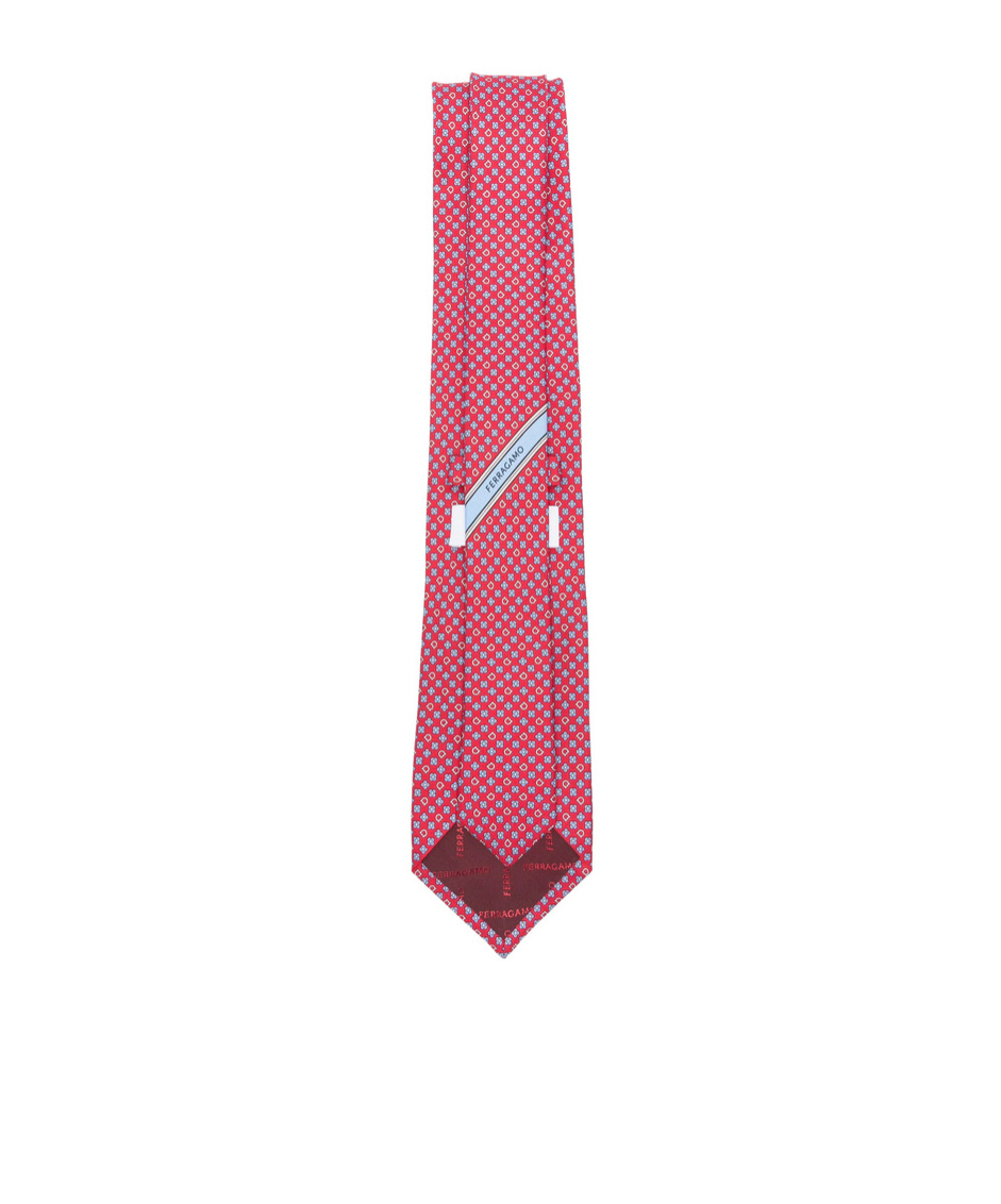 Ferragamo Patterned Tie In Pink