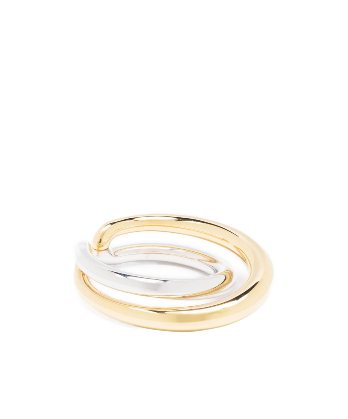 Charlotte Chesnais Initial Two-tone Design Ring In Yellow