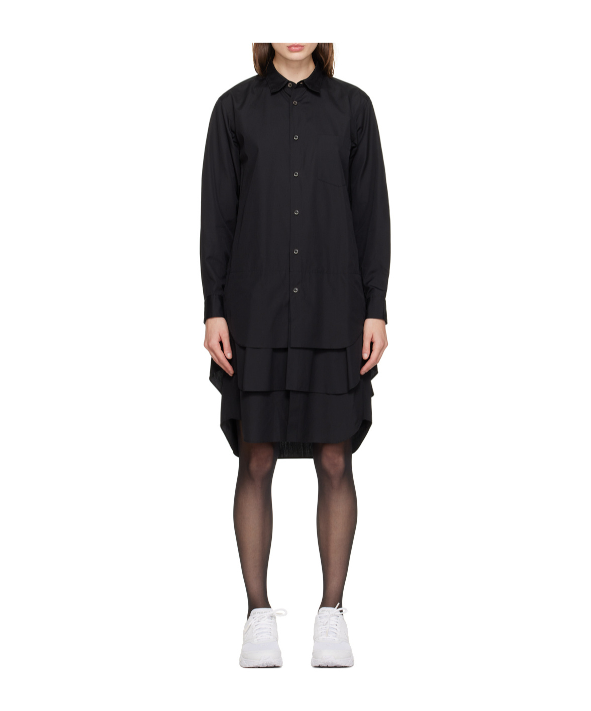 COMME DES GARÇONS LAYERED-EFFECT COTTON SHIRTDRESS