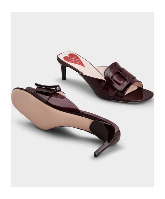 ROGER VIVIER VIV' CANARD MULES IN PATENT LEATHER