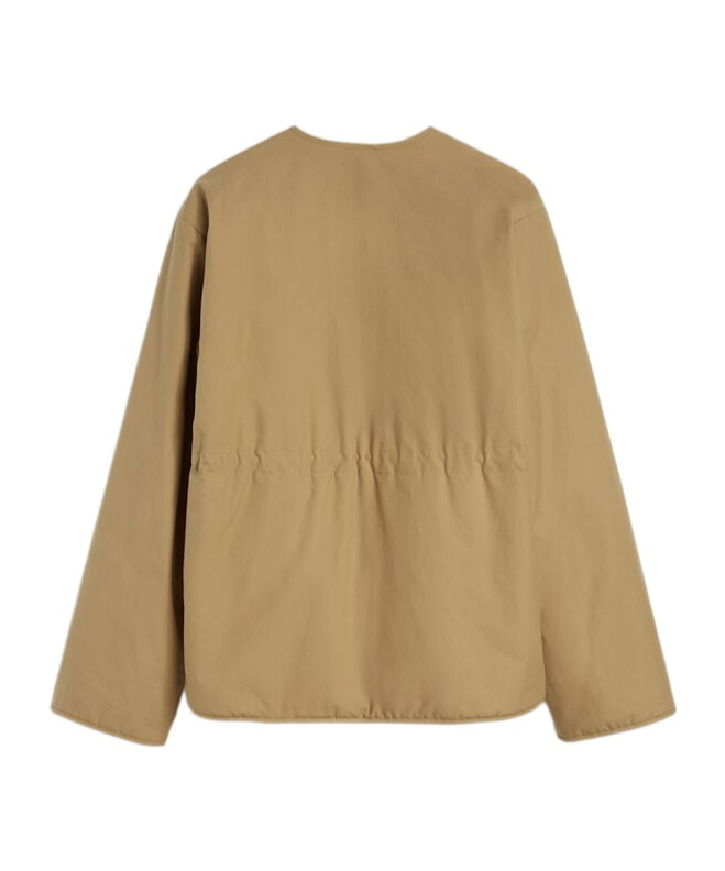 Jil Sander Logo-embroidered Jacket In Brown
