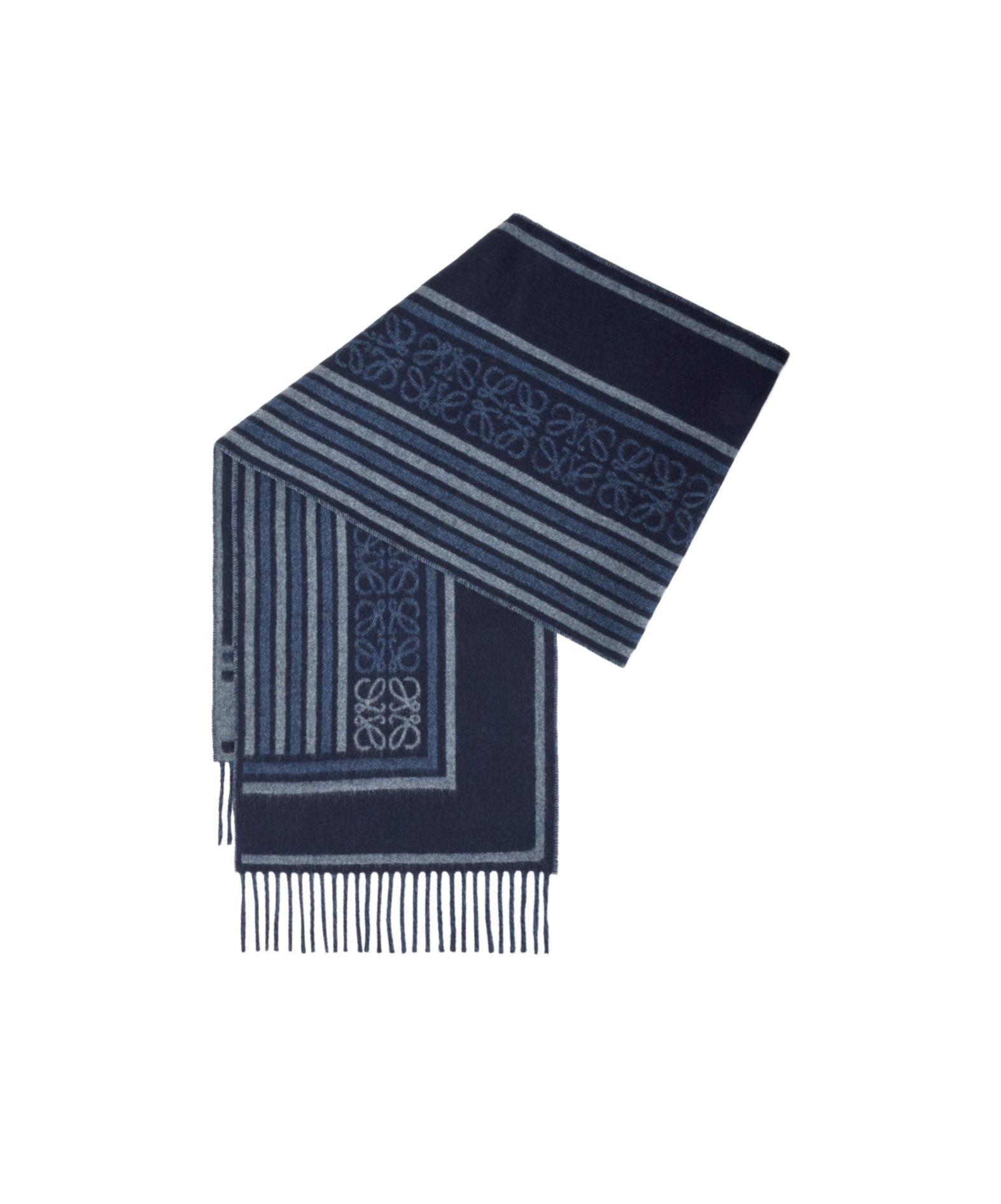 Loewe Rectangular Scarf In Blue
