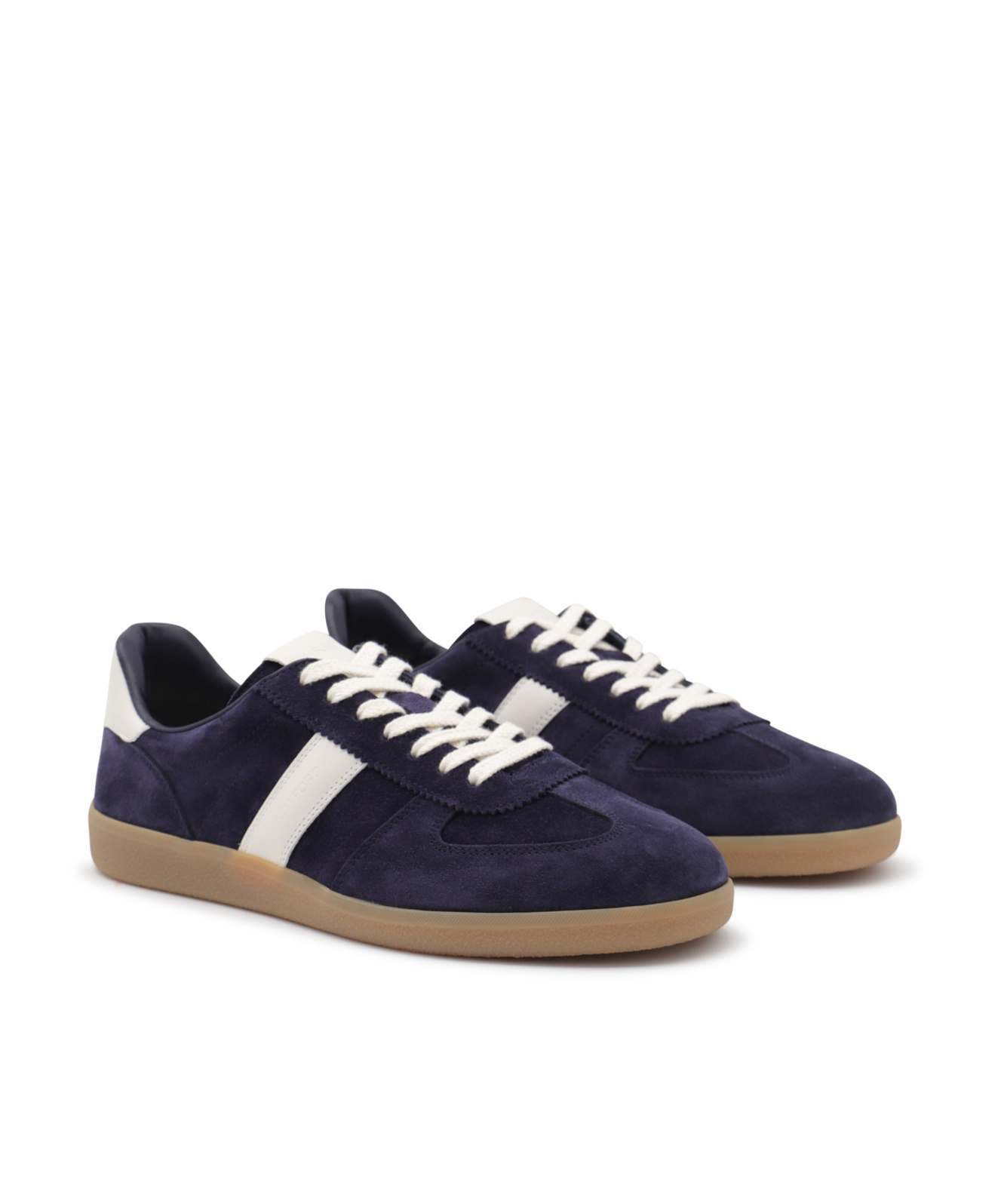 Tom Ford Round Toe Sneakers In Blue