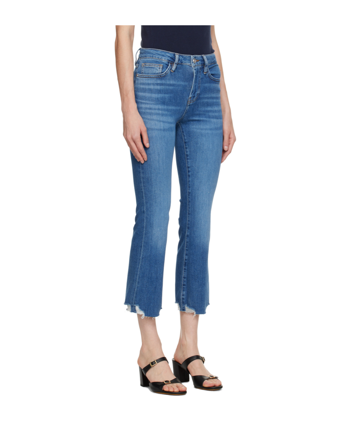 Frame Denim Le High Mermaid High-rise Straight Jean In Blue