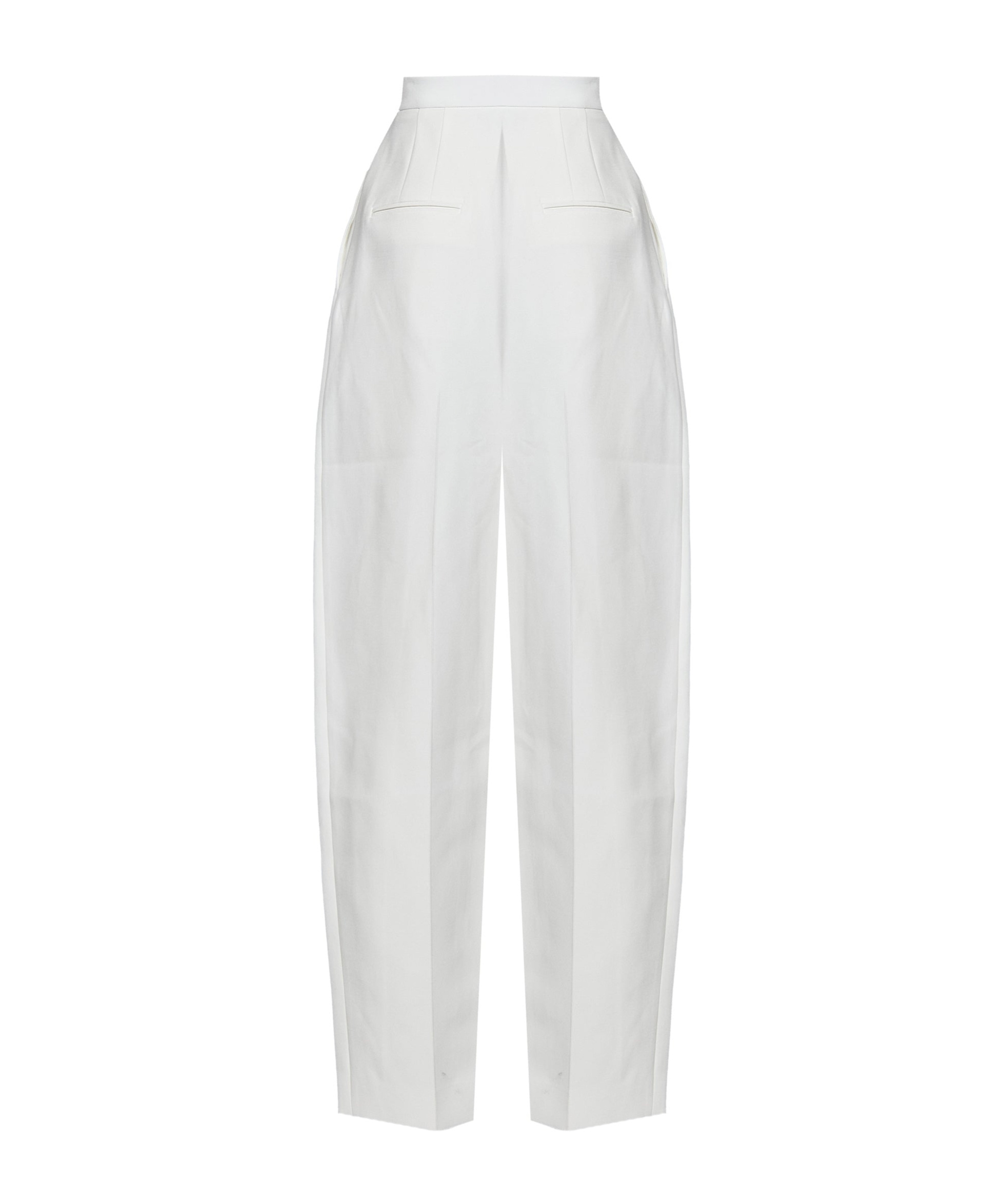 Khaite High-waisted Trousers With Bow Leg In White
