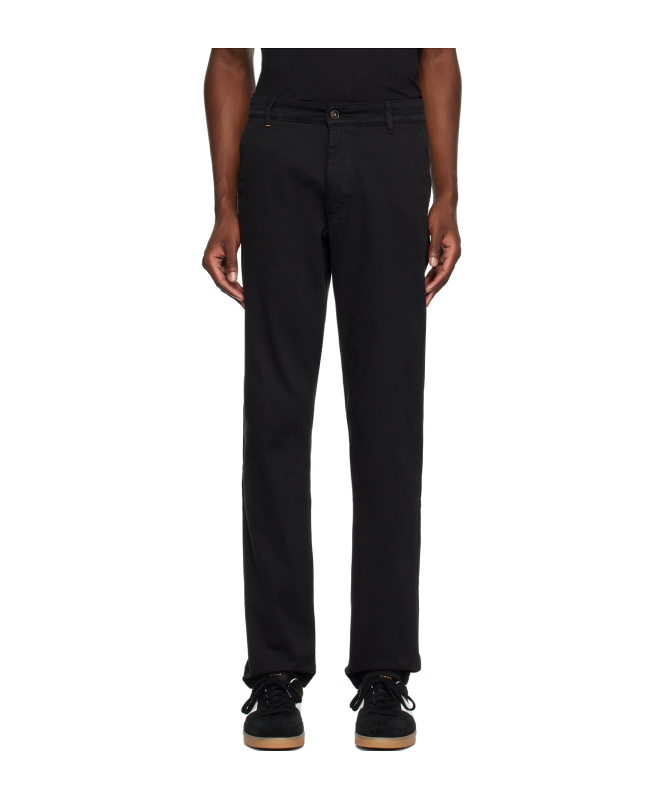 Hugo Boss Belt-loop Casual Pants In Black