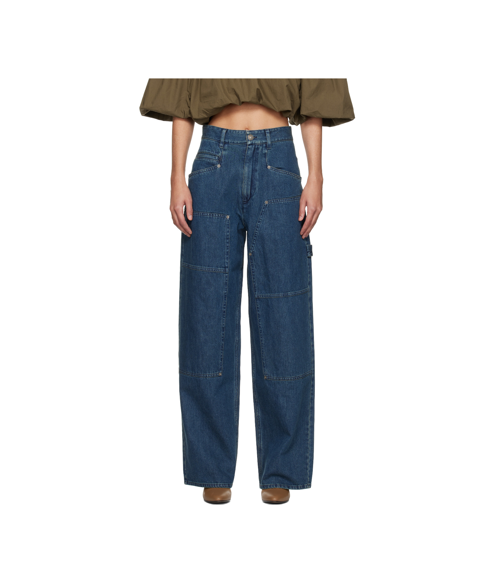 Isabel Marant Étoile Non-stretch Denim Jeans. Fading Throughout. In Blue