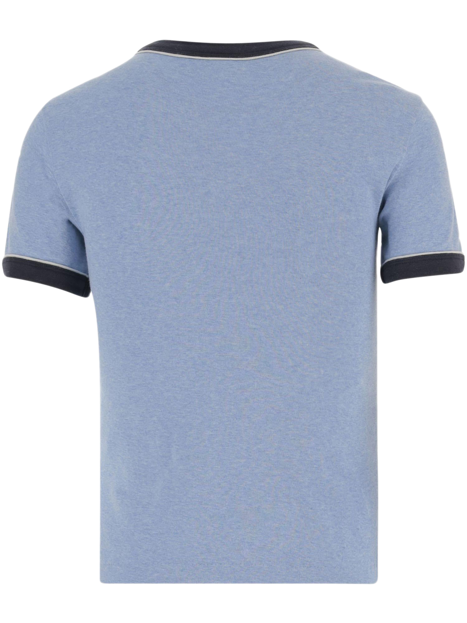 Chloé Short Sleeve Crew Neck T-shirt With Trim In Blue