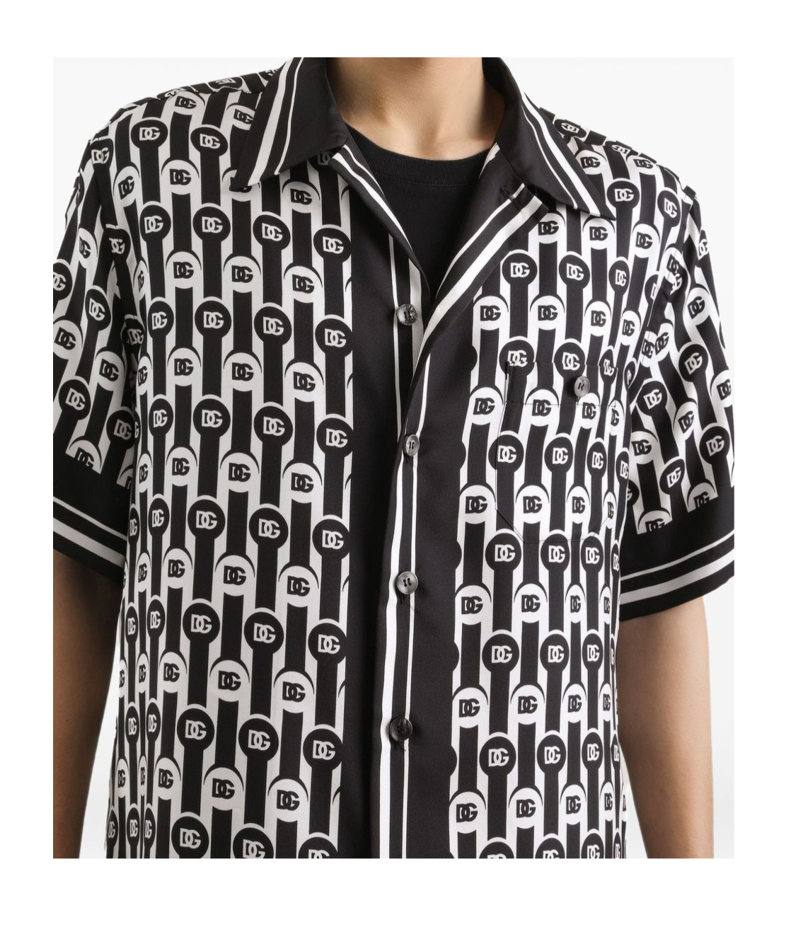 Dolce & Gabbana Personalized Wardrobe Shirt With Chest Pocket In Multi