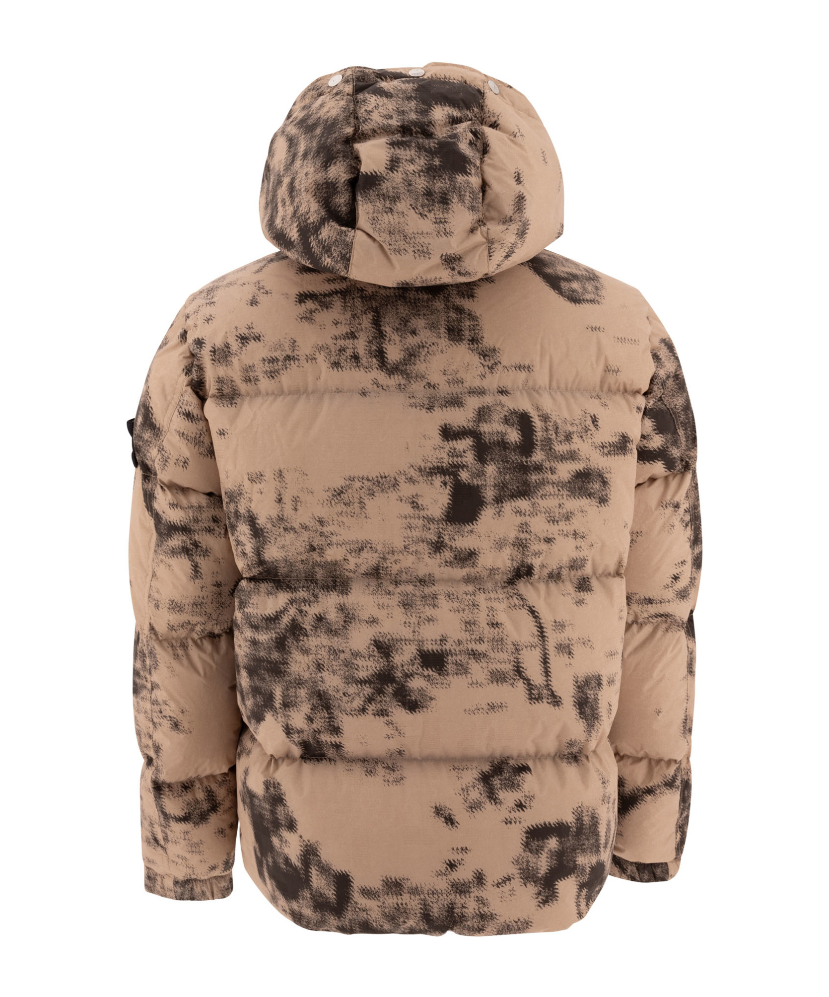 Stone Island Thermo-reactive Camouflage Puffer Jacket In Gray