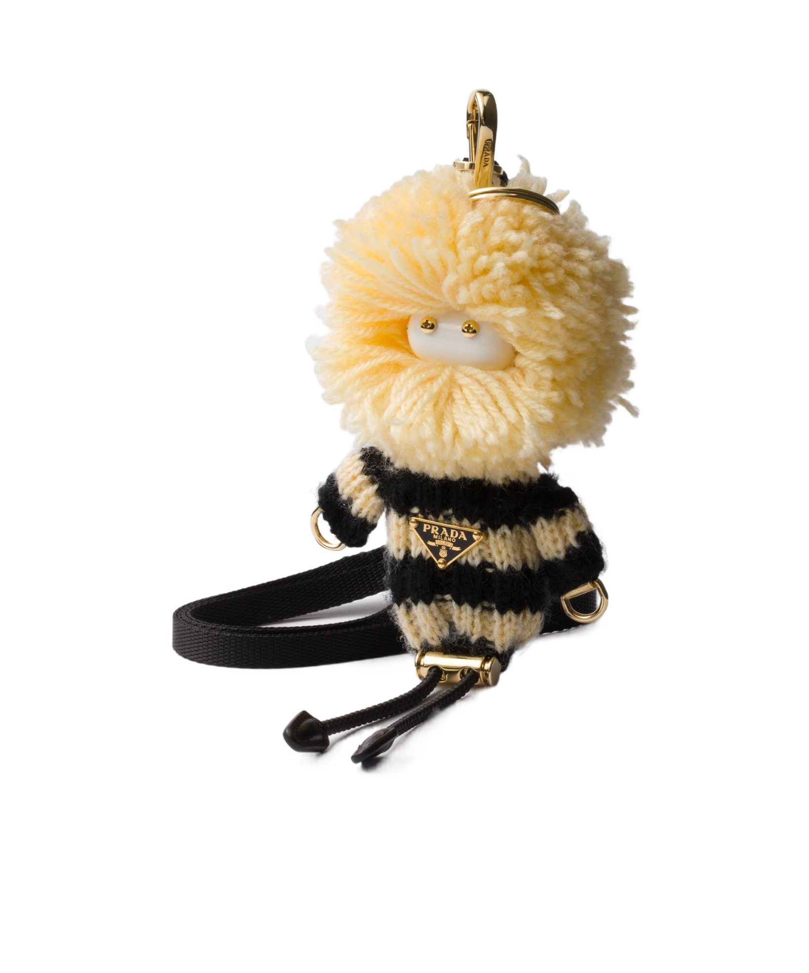 Prada Soft Robot Knitted Keychain In Multi