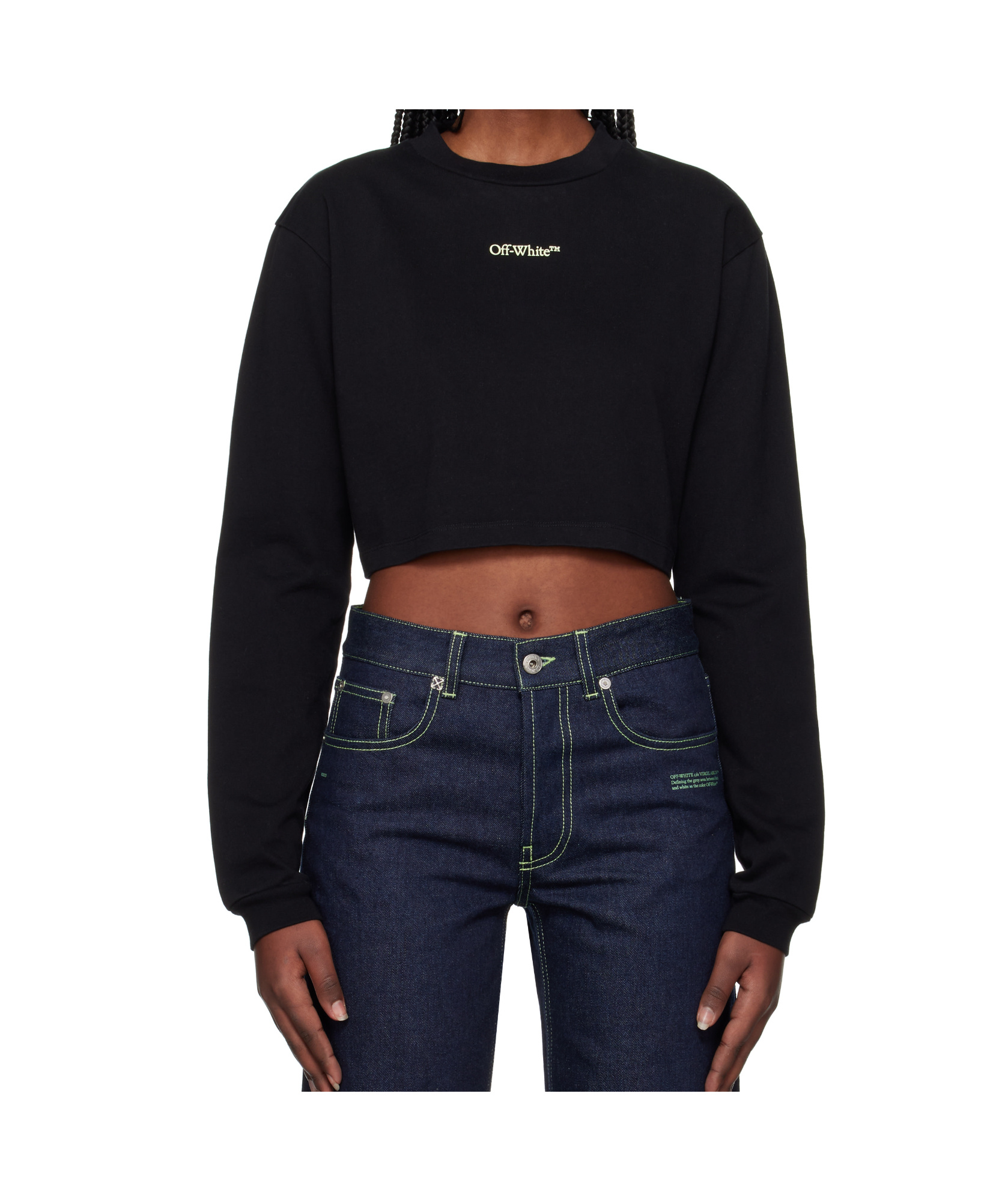 Off-white Long-sleeved T-shirt In Black