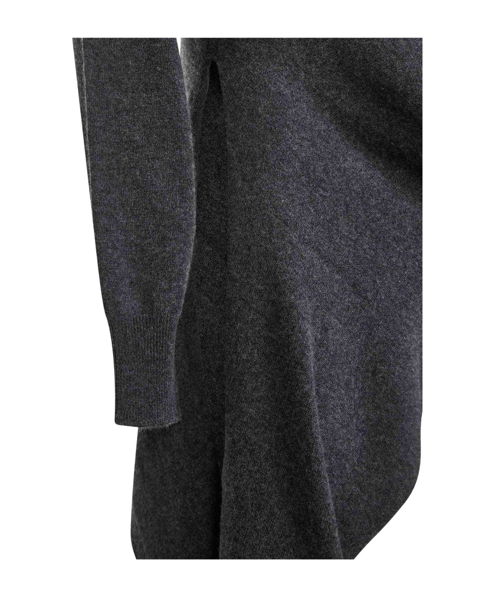 Uma Wang Grey Cashmere Knit Asymmetric Sweater In Black