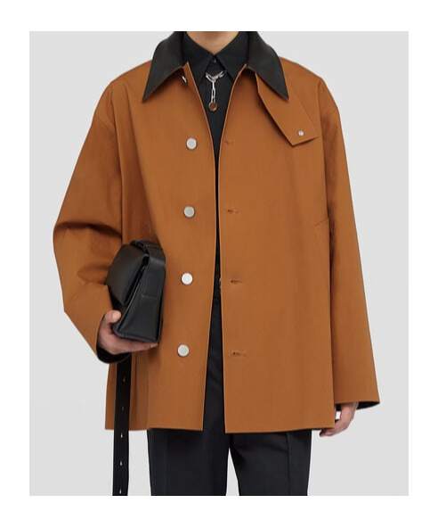 Jil Sander Long-sleeved Casual Jacket In Tobacco