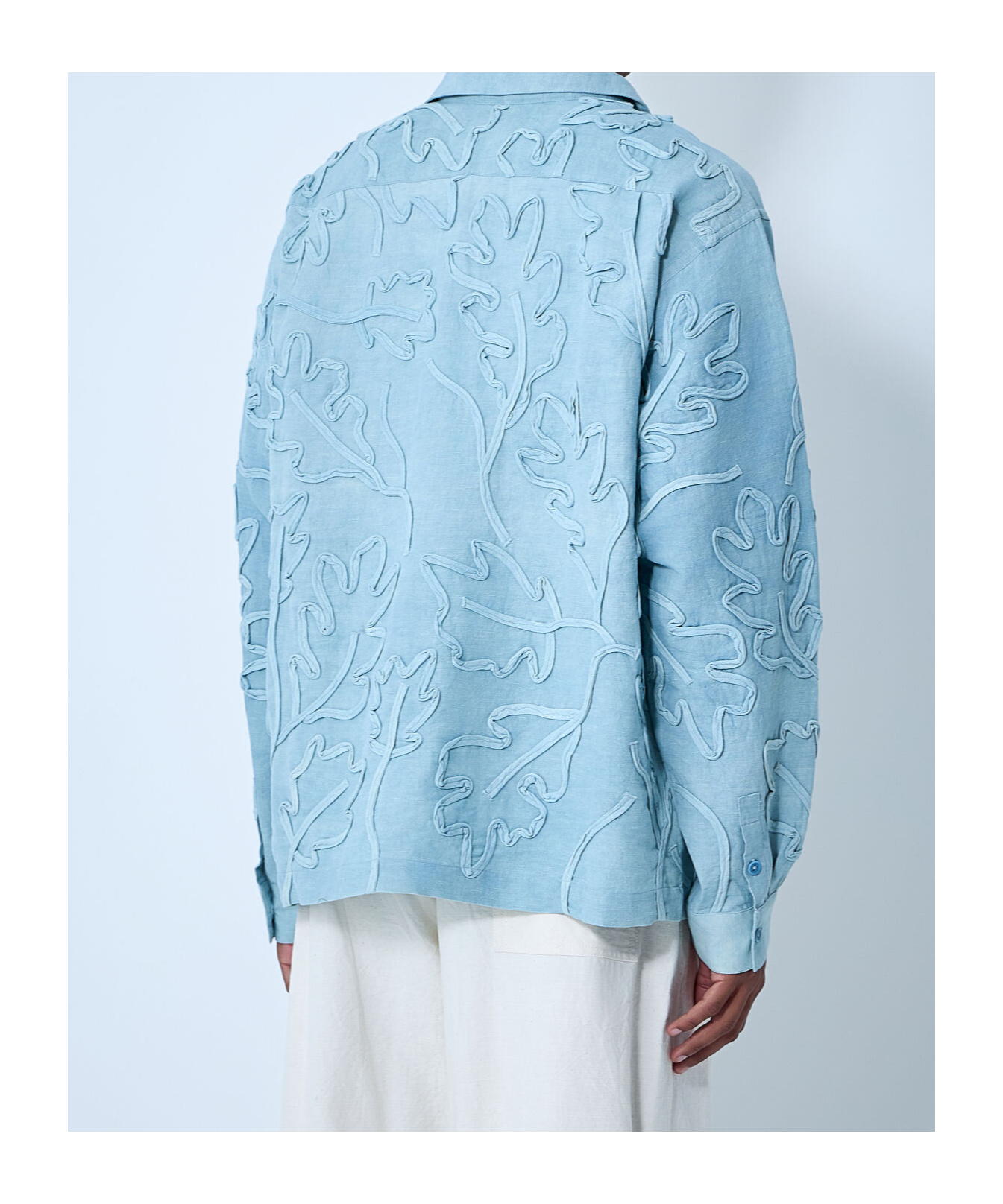 Story Mfg. Greetings Embroidered Shirt In Blue