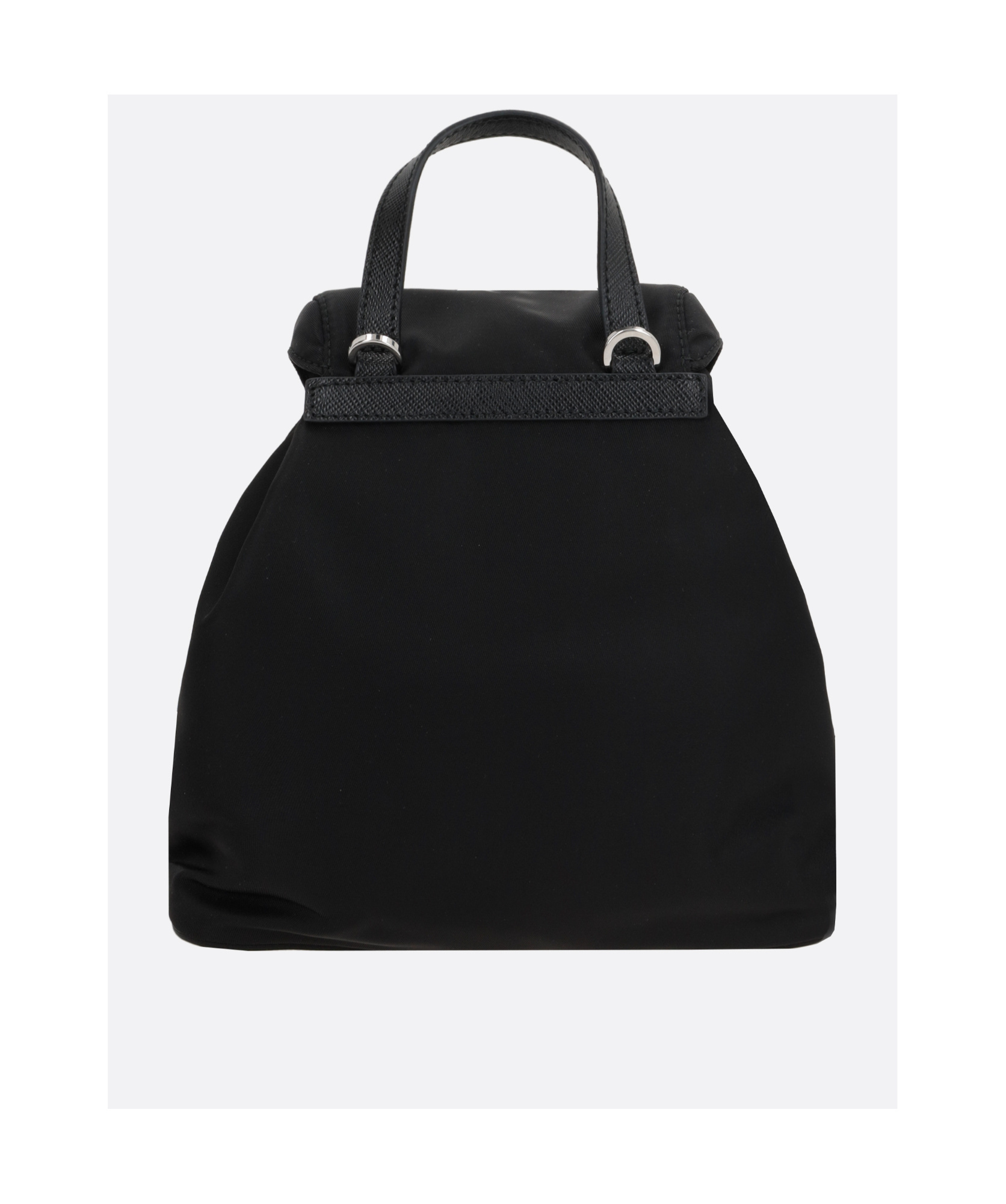 Prada Re-nylon Logo Shoulder Backpack In Black