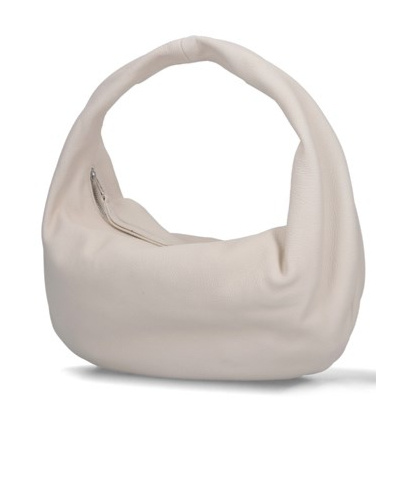 Khaite Womens Olivia Hobo Medium Leather Shoulder Bag Dark Ivory In Nude