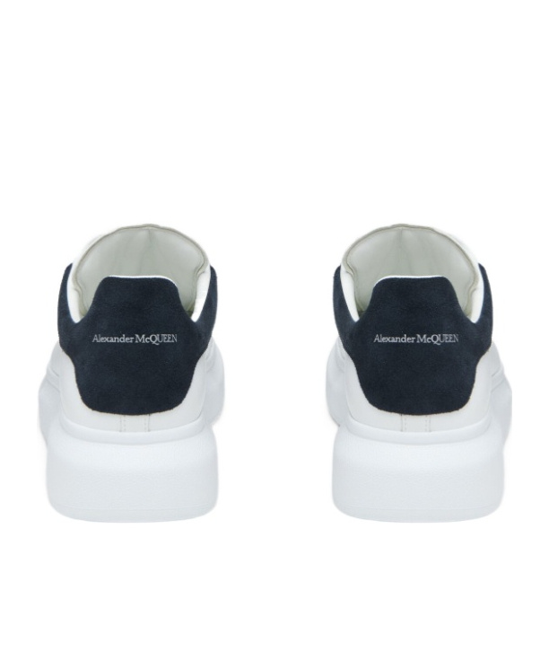 Alexander Mcqueen Oversized Calf Leather Sneakers With Chunky Rubber Sole In White