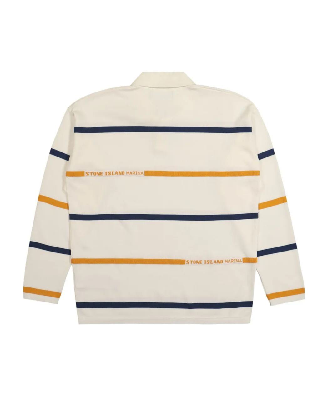 Stone Island Striped Cotton Shirt In White