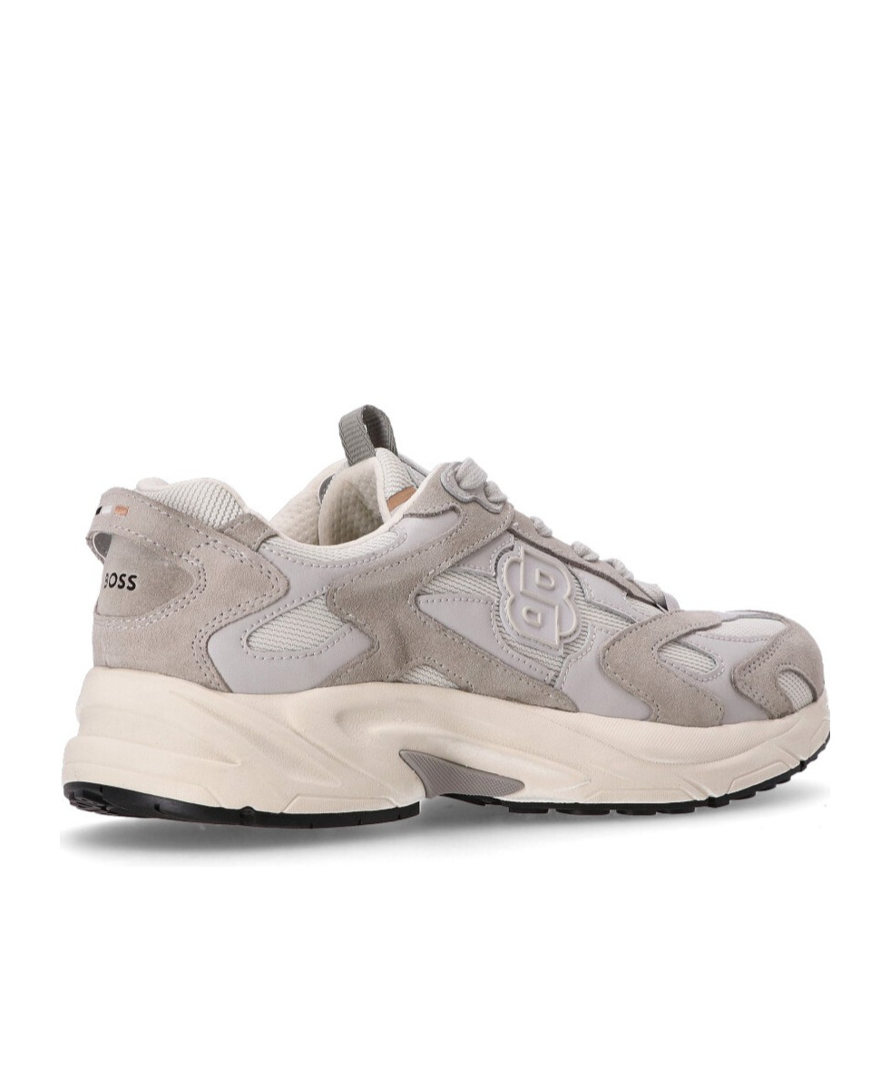 Hugo Boss Round Head Low-cut Sneakers In Gray