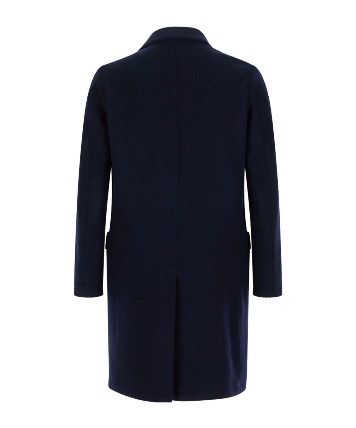 Eleventy Blue Double-breasted Coat With Peak Revers In Fabric Man In Black