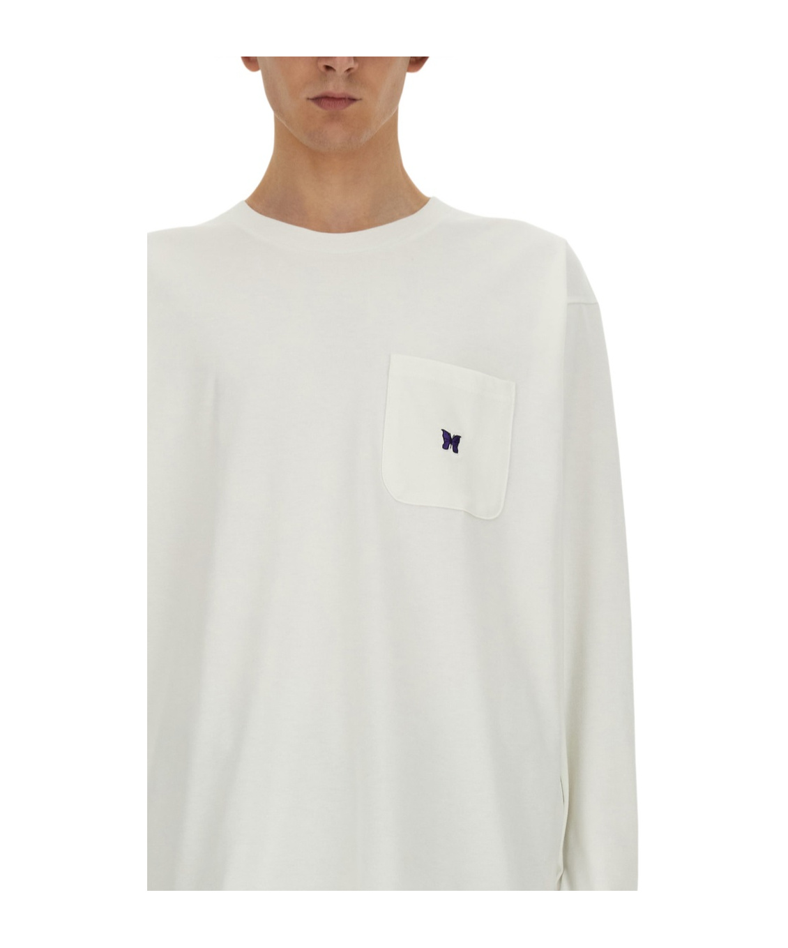 Shop Needles Long-sleeved T-shirt In White