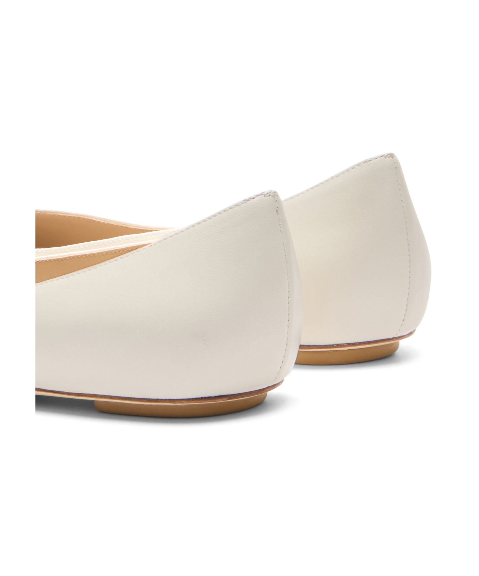 Stuart Weitzman Pointed Flat Shoes In White