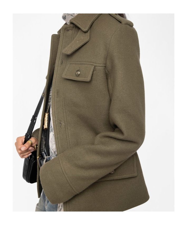 Zadig & Voltaire Military-pocket Buttoned Jacket In Green