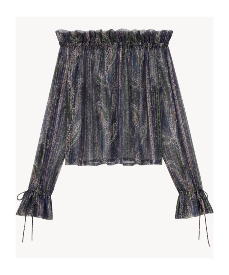 Saint Laurent Strapless Top In Black