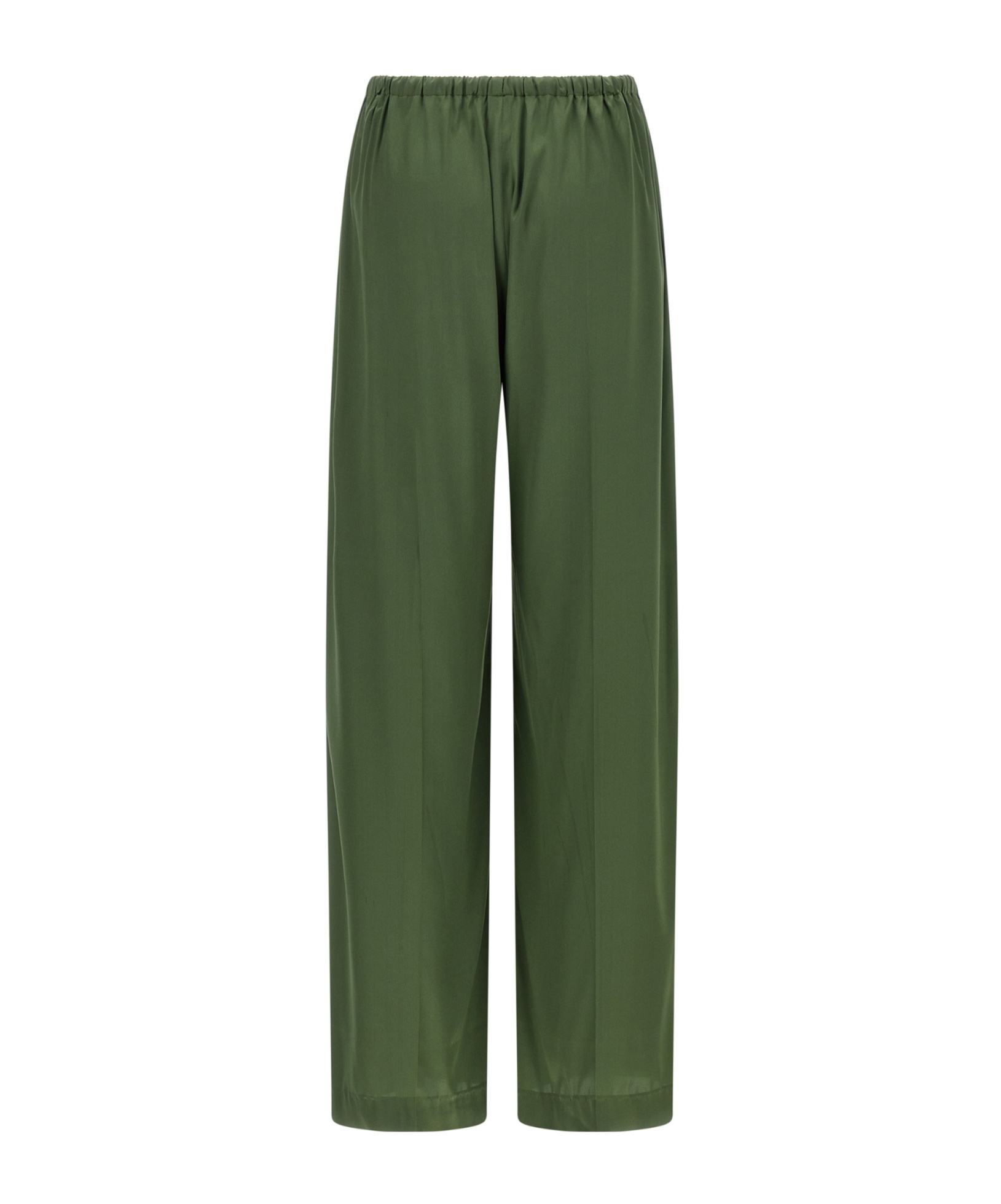 Dries Van Noten Cinched Waist Wide Leg Trousers In Green
