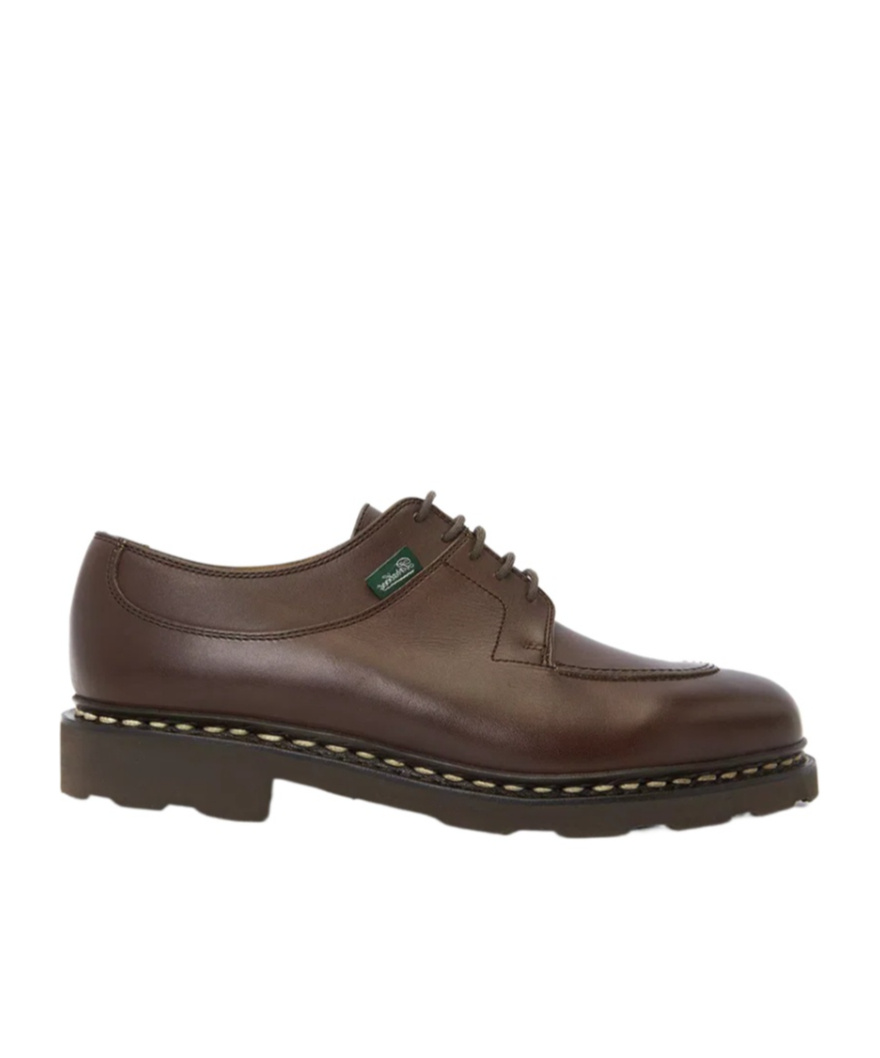 Shop Paraboot Laced Derby Shoes In Black
